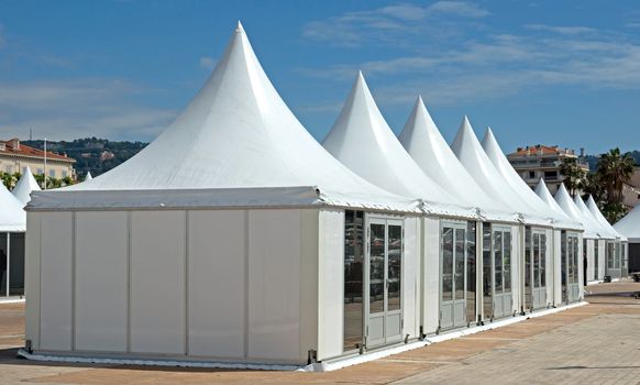 Market stalls on the Croisette in the Cannes, France