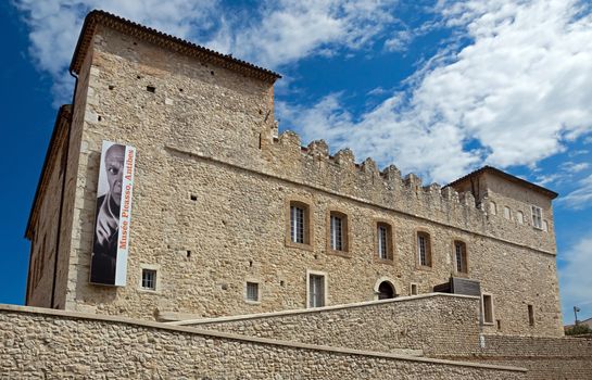 ANTIBES, FRANCE - MAY 6: Grimaldi Castle on May 6, 2013 in Antibes, France. Grimaldi Castle now is the Picasso Museum, where are exposed paintings and ceramics of Pablo Picasso. 

Antibes, France - May 6, 2013: Grimaldi Castle. Grimaldi Castle now is the Picasso Museum, where are exposed paintings and ceramics of Pablo Picasso.