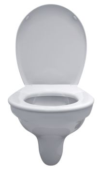 Toilet bowl isolated on white. Clipping path included.