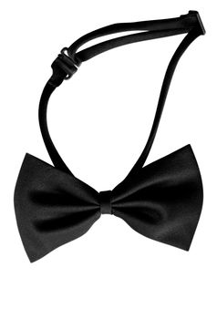 Black bow tie, isolated on white background. Clipping path included.