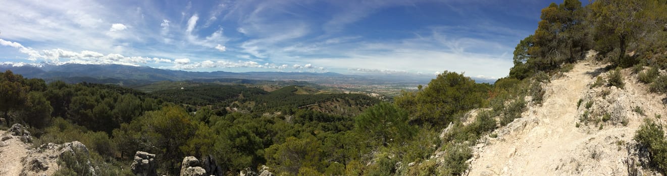 Sierra Nevada, Spain, landscape and nature in panorama
