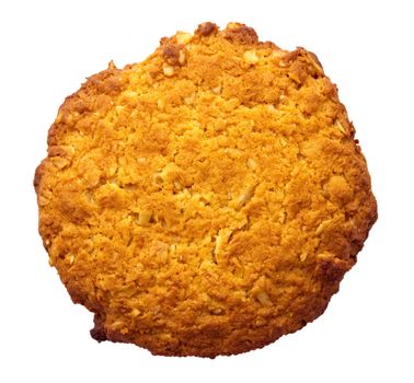 Fresh oats cookies isolated on white. Clipping path included.