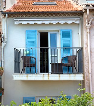 Details of architecture of old town, Antibes, France.