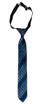 Blue striped necktie, isolated on white background. Clipping path included.