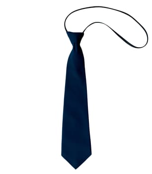 Blue necktie, isolated on white background. Clipping path included.