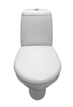 White ceramic toilet isolated on a white background. Clipping path. 