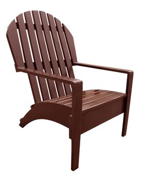 Wooden armchair isolated on white. Clipping path included.