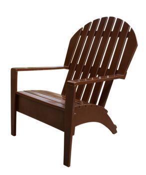 Wooden armchair isolated on white. Clipping path included.