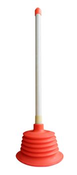 Plunger isolated on white. Clipping path included.