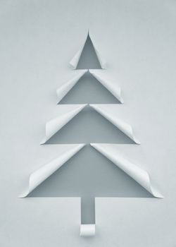 Christmas tree made of paper for your design