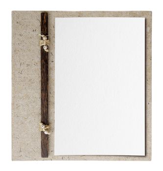 Restaurant menu with blank paper. Clipping path included.