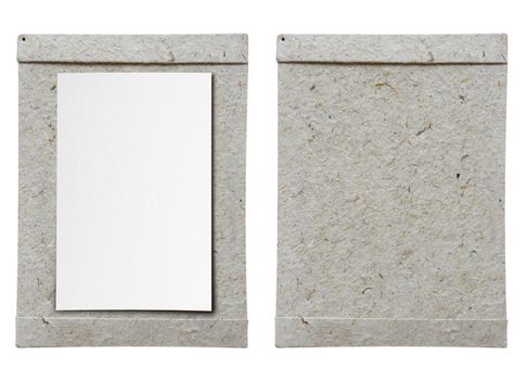 Restaurant menu with blank paper and without. Clipping path included.