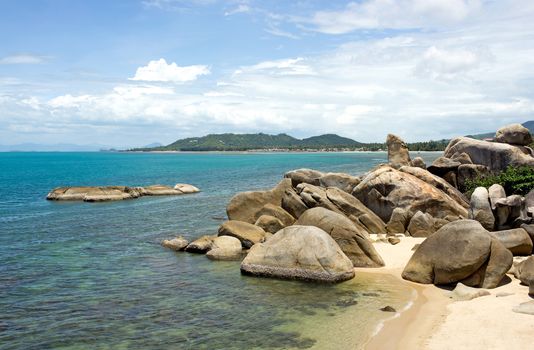 Granite rocks has been eroded by water and heat. Ko Samui Island, Thailand.