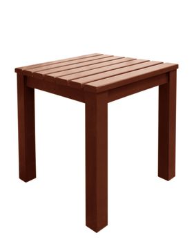 Wooden stool isolated on white. Clipping path included.