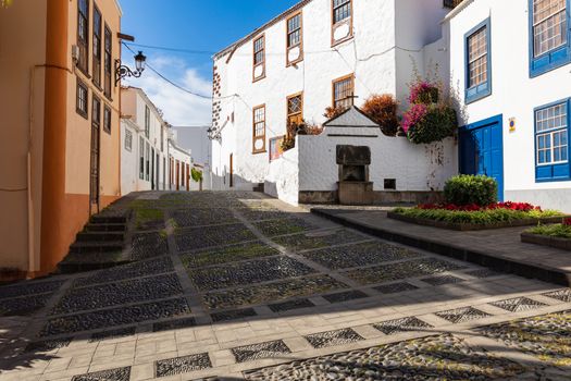 Santa Cruz, capital city of the island La Palma. Traditional architecture. Canary Islands, Spain.