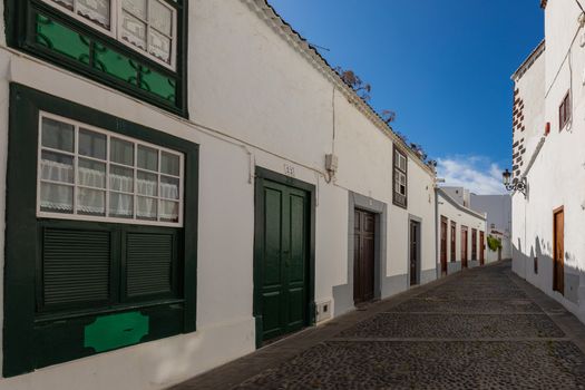 Santa Cruz, capital city of the island La Palma. Traditional architecture. Canary Islands, Spain.