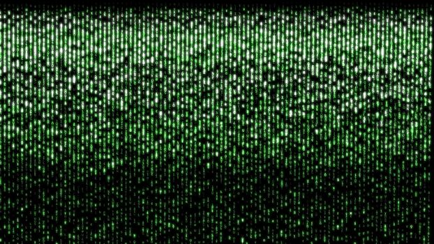 Abstract background, digital data, green matrix effect