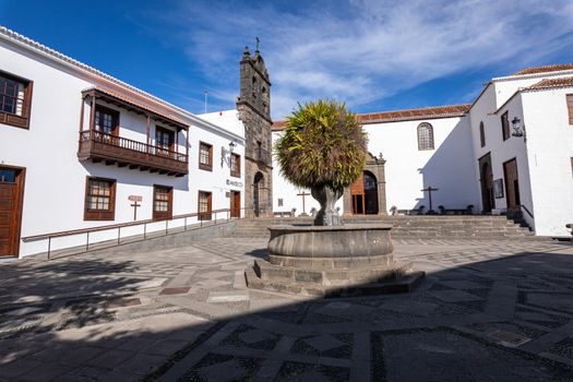 Old baroque chuch in the center of Santa Cruz De La Palma. Canary Islands, Spain.