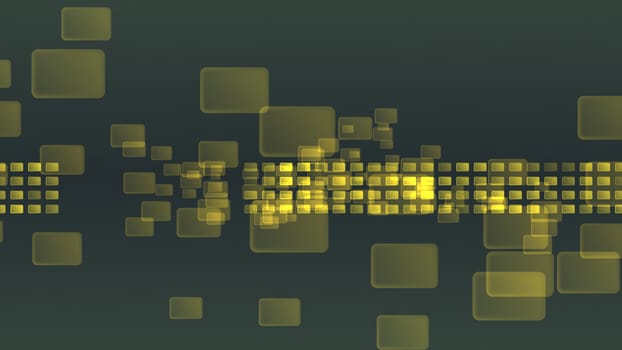 abstract golden pattern squares grid background motion