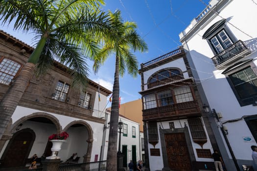 Old baroque chuch of Iglesia El Salvador in the center of Santa Cruz De La Palma. Canary Islands, Spain.