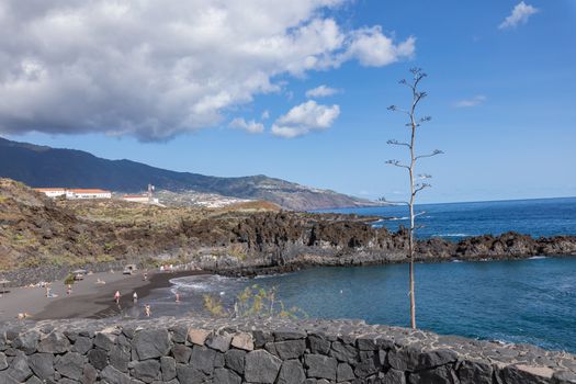 View on the Los Cancajos beach in La Palma, Canary islands, Spain.