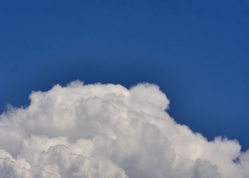 zoom big clouds in blue sky landscape