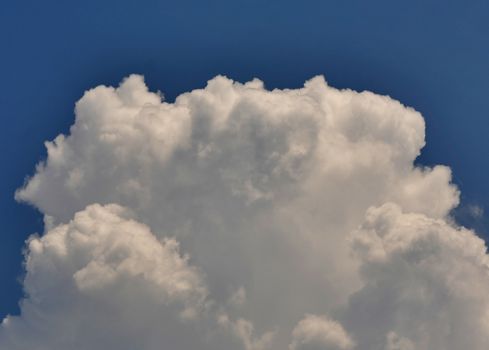 zoom big clouds in blue sky landscape