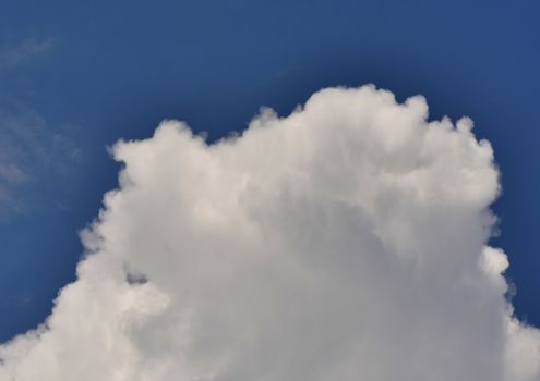 zoom big clouds in blue sky landscape