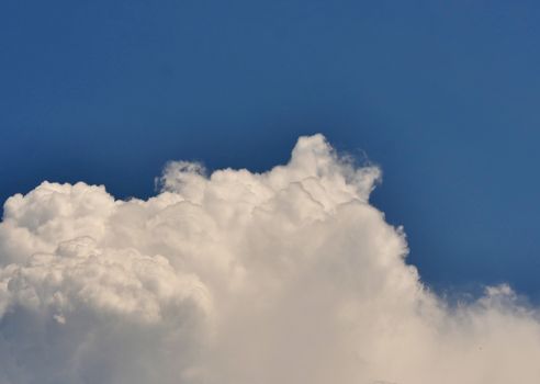 zoom big clouds in blue sky landscape