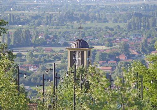 Orthodox Church monastery in mountain, area landscape