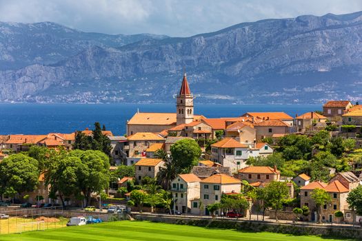 Postira on Brac island skyline view, Dalmatia, Croatia. Postira on Brac island skyline view, Dalmatia, Croatia. Gorgeous view on village Postira on Brac island, Croatia.