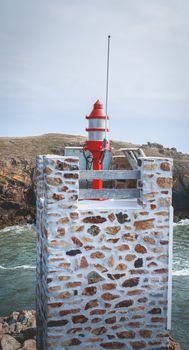 Semaphore at the entrance of the port of La Meule on the island of Yeu