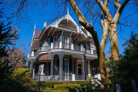 New Orleans, USA - January 21 2013: Stunning architecture in the Garden District in New Orleans, Louisiana, USA