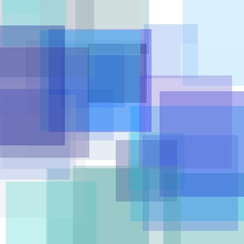 Abstract minimalist grey blue illustration with squares useful as a background