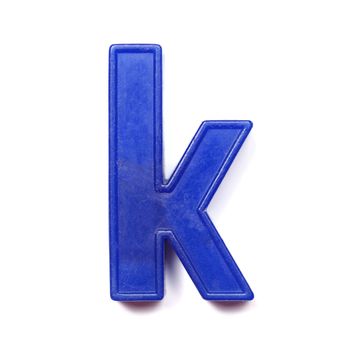 Magnetic lowercase letter K of the British alphabet