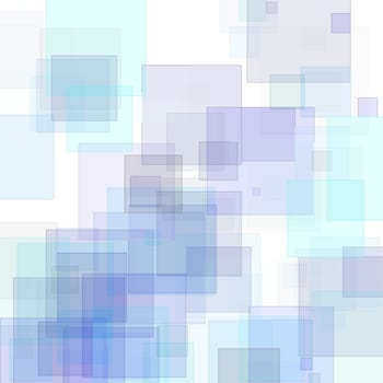 Abstract minimalist grey blue illustration with squares useful as a background