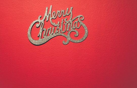 Christmas red background with christmas decoration.
