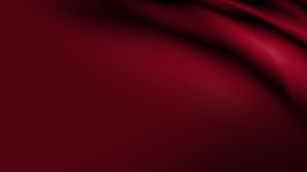 Red luxury fabric background with copy space