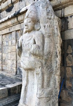 Sculpture of god in the entrance of Brihadeeswar temple