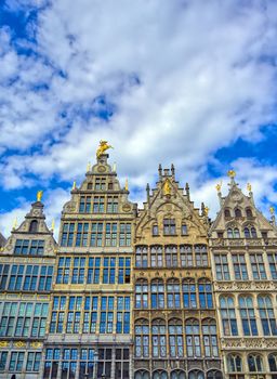 The Brabo Fountain located in the Grote Markt (Main Square) of Antwerp (Antwerpen), Belgium.