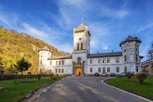 Tismana Monastery, Romania. Tismana Monastery is one of the oldest monastic settlements in Wallachia, Romania from 14th century. It was built by Saint Nicodim