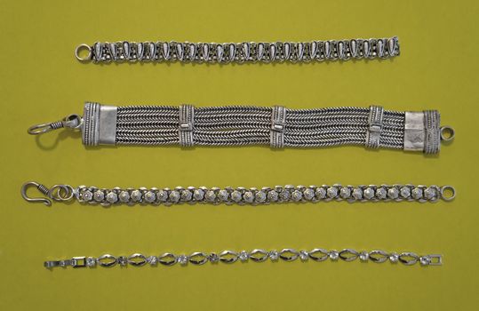 Asian old silver bracelets - National Kazakh culture