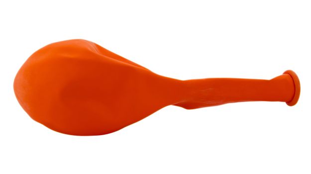 Orange balloon isolated on white with clipping path