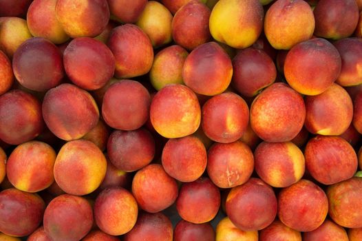 Fresh Ripe Peachess closeup. Full Frame Background.