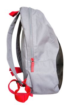 Tourist backpack isolated on white. Clipping path included.