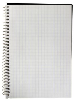 Notebook blank isolated over white background. Clipping Path included.