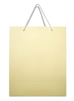 Blank shopping bag isolated on white. Clipping path included.