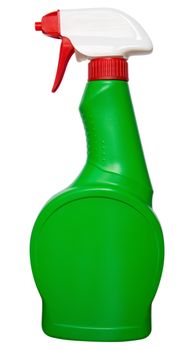 Spray bottle isolated on white. Clipping pat included.