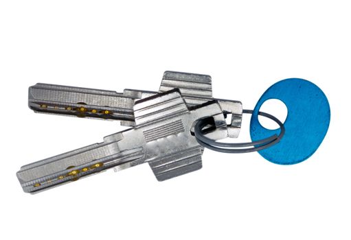 Isolated Security Keys with Magnets. Clipping Path included.