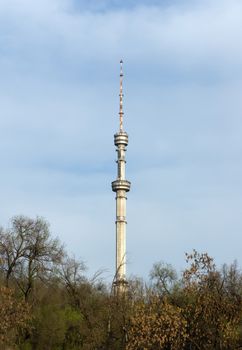 A view of Kok Tobe telecommunication tower in Almaty, Kazakhstan.